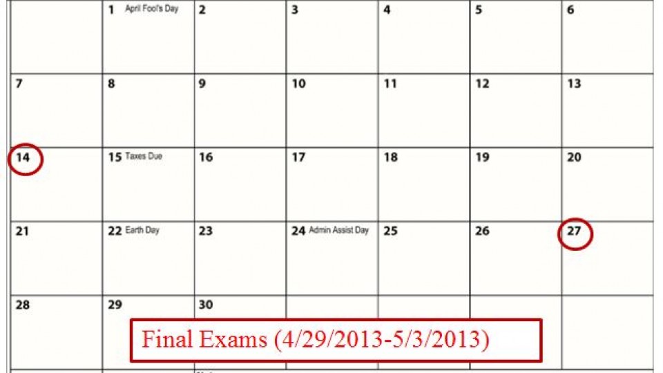 Finals Week is April 29May 3 UNL Parent Email Newsletter